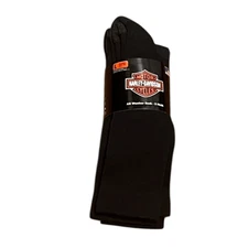 Harley-Davidson Black Merino Wool Blend Riding Boot Socks, 2 Pairs, Size L, NWT