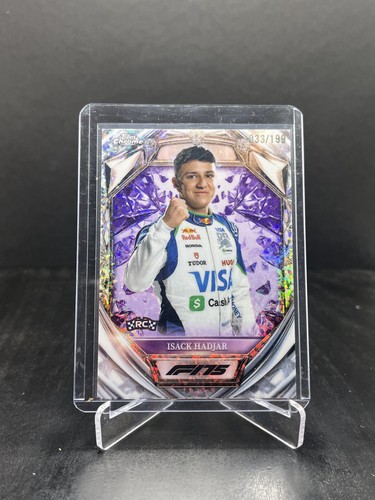 2025 Topps Chrome F1 Isack Hadjar RC Diamond 75th Annv. Purple 033/199 #D75-12