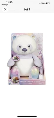 NEW GUND Magic Draw & Glow Panda Bear UV Light Cute Adorable Soft Plush Toy Gift