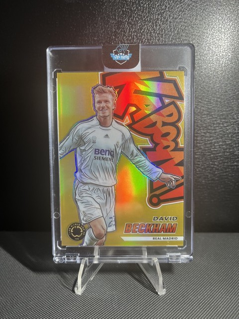 DAVID BECKHAM 2025 PRIZM CWC GOLD KABOOM 07/10 REAL MADRID