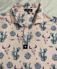 Bad Birdie Core Short Sleeve Polo Shirt Men Sz M Thorn In Your Side Cactus