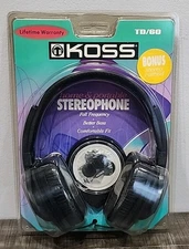Koss TD/60 Home & Portable Stereophone• Black• Corded• Headphones & Earbuds• NIP