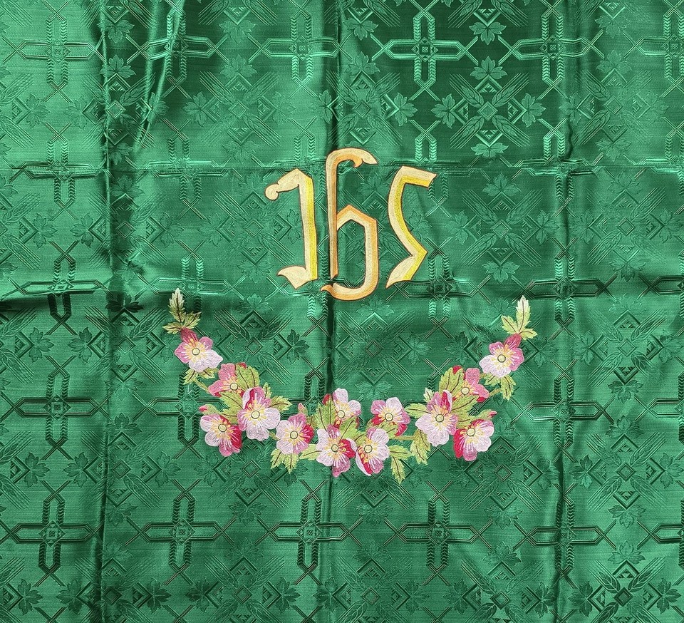 Antique Green Altar Front Cloth Altarpiece (# 19058) Original | eBay UK