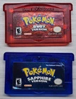 Nintendo Gameboy Advance Pokémon Sapphire & Pokémon Ruby Versions Authentic