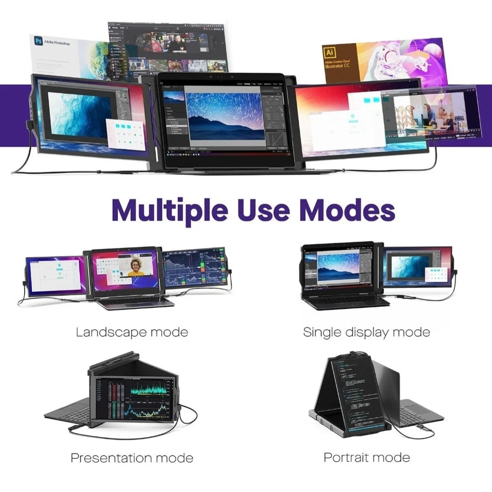 Mobile Pixels TRIO 101-1003P04 13" Class Full HD LCD Monitor 16:9 Black 2025 - Image 4 of 4