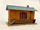 Early Bing 0 Ga. hand painted freight shed with cranes Complete Original — photo 2