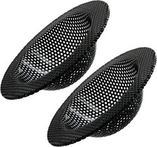 Kitchen sink drain strainers 2-pack black stainless steel