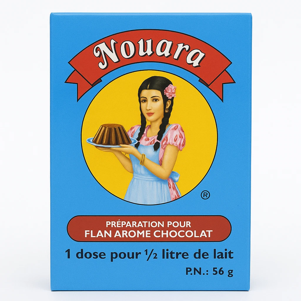 Nouara Schokolade Flan Zubereitung Dessert 50g