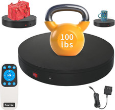 Remote-Controlled Motorized Turntable,Motorized Rotating Display Stand,Speed-Adj
