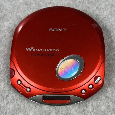 SONY Walkman D-E350 Red ESP MAX Portable CD Player CD-R/RW Tested