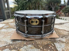 Pork Pie Percussion Little Squealer Big Black Brass Snare Drum - 6.5 x 14 inch
