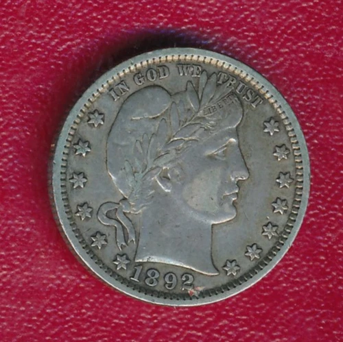 1892 SILVER BARBER QUARTER *NICELY CIRCULATED** FREE SHIPPING!