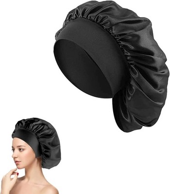Seidenschlafmütze für lockiges Haar, Satin Nachthaube