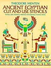Ancient Egyptian Cut and Use Stencils Paperback Theodore Menten