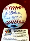 Jim Hickman (Cubs 1968-73)  Signed MLB Baseball -Dated 4/6/2008 Show Signing
