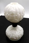Antique GWTW MILK GLASS MINIATURE OIL KEROSENE LAMP Floral Design
