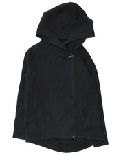 NIKE Womens Oversized Zip Hoodie Sweater UK 10 Small Navy Blue Cotton AP30
