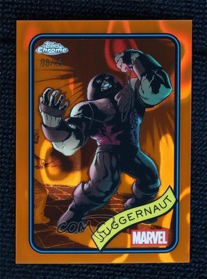 2025 Topps Chrome Marvel Comics Orange Lava Refractor 8/25 Juggernaut #146 0y8x