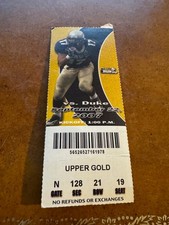 2007 Duke Blue Devils Navy Midshipmen Football Ticket Thaddeus Lewis 9/22