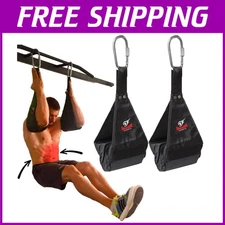 Rip-Resistant Heavy Duty Ab Straps with Universal Fit for Pull Up Bar Workouts