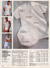 Sears Vintage 1980s Catalog Page Men's Underwear Sleepwear Pajamas Ad