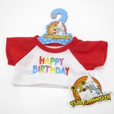 Happy Birthday T Shirt Teddy Mountain 8" Bear Clothing Fits Build A Bear