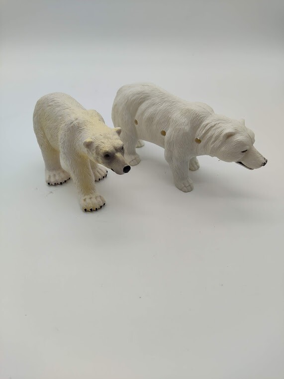 Lot of 2 Polar Bears Animal toys/ figurines including (1) Terra by 