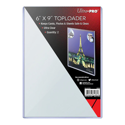 (2) Ultra PRO 6'' x 9'' Toploaders Post Cards Photos Oversize Cards FREE SHIPPING