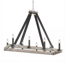 Minka Lavery Rawson Ridge 8-LT Island Light - Aged Silverwood & Coal - 3879-693