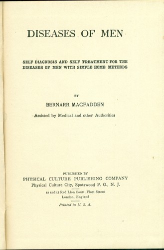 Diseases of Men by Bernarr Macfadden, 1904 - Picture 2 of 2