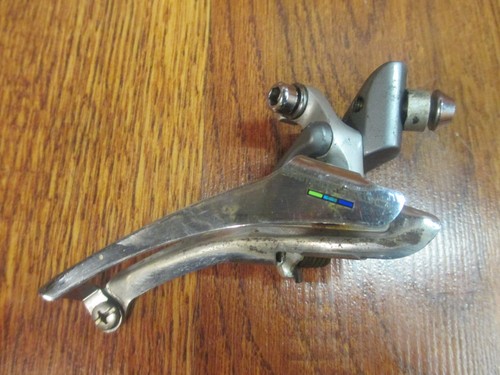 SHIMANO 600 TRI COLOR (ULTEGRA) FD-6400 BRAZE-ON FRONT DERAILLEUR