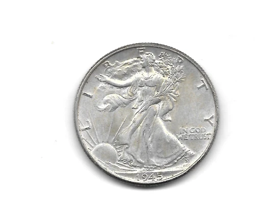 UNC 1945 Walking LIBERTY Half Dollar.
