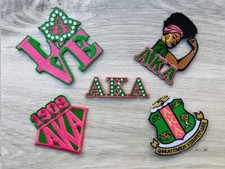3" Set of 5 AK Iron on/Sew on Patches, Embroidered Patch 01
