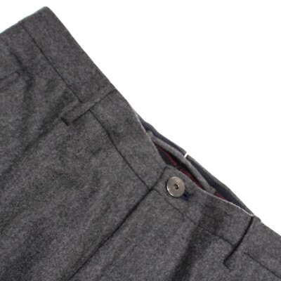 Incotex NWT Dress Pants Size 46R (US 30) Tapered Fit Super 100's Gray 100% Wool