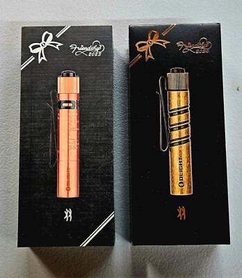 Olight Friendship 2023 & 2024 Limited Edition Copper and Brass I3t Set