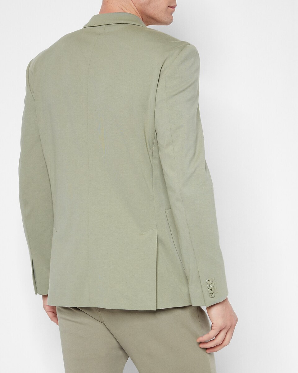 NEW EXPRESS $248 SOLID GREEN SLIM KNIT SUIT JACKET SZ 42R | eBay
