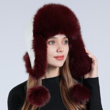 Femme Hiver Bonnet Chapeau Russe Fausse Fourrure Oreille Rabat Coupe-Vent Eau