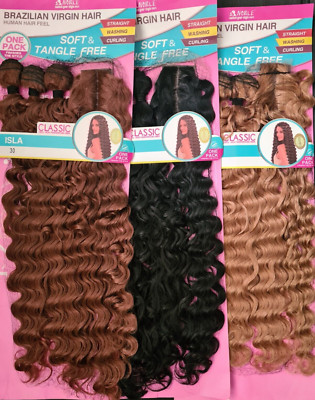 Edle klassische Deep Wave gewellte ISLA Haarverlängerung mit Verschluss All in One -24''