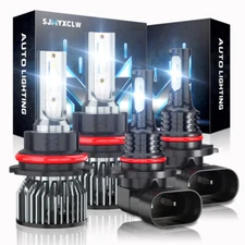 For Chrysler Town & Country 2005-2007 6500K LED Headlight Hi/Lo+Fog Light Bulbs