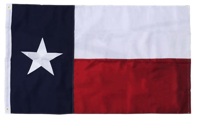 Texas Texan TX State Flag 3x5FT Embroidered Polyester Lone Star 200DW/ GROMMETS