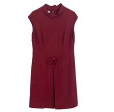 NWT VALENTINO burgundy bow tie dress