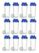 Shaker Bottle 24oz Americas Blender  Mixer, Blue "Pack Of 12" 