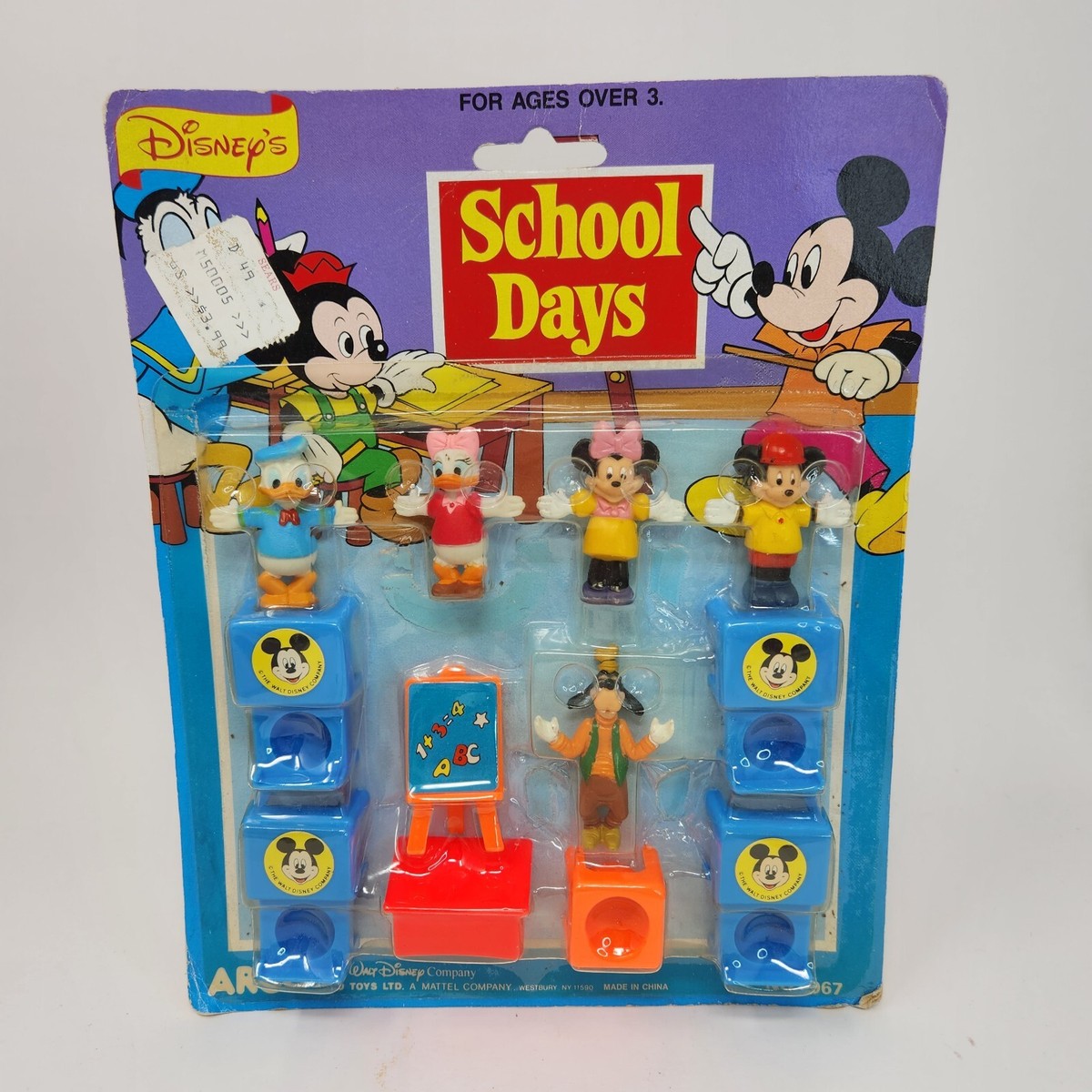 VINTAGE ARCO DISNEY SCHOOL DAYS 6067 MATTEL MICKEY MINNIE GOOFY