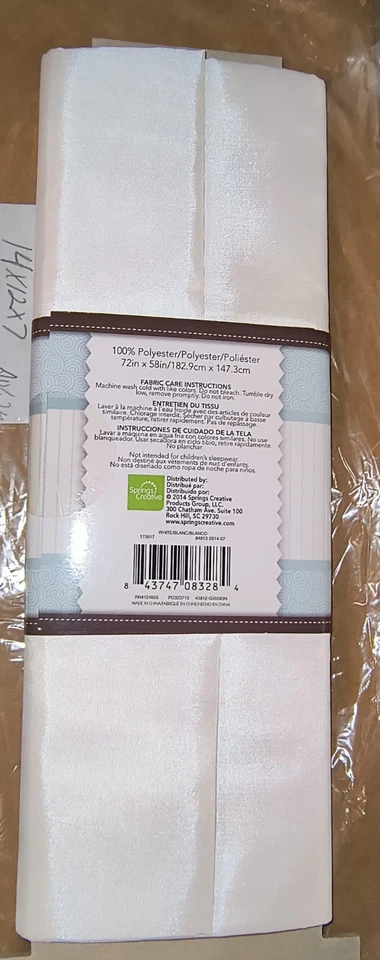 Crafty Cuts Costume Silk (100% Polyester) 2 Yards White Machine Wash (new) - Image 3 of 4