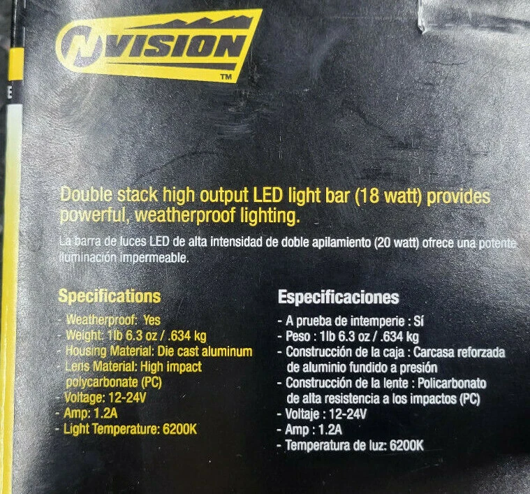 N VISION 12831WLEDX1 DRL DAYLIGHT 9 LED DAYTIME RUNNING LIGHT 6000K 2-PACK - Image 2 of 3