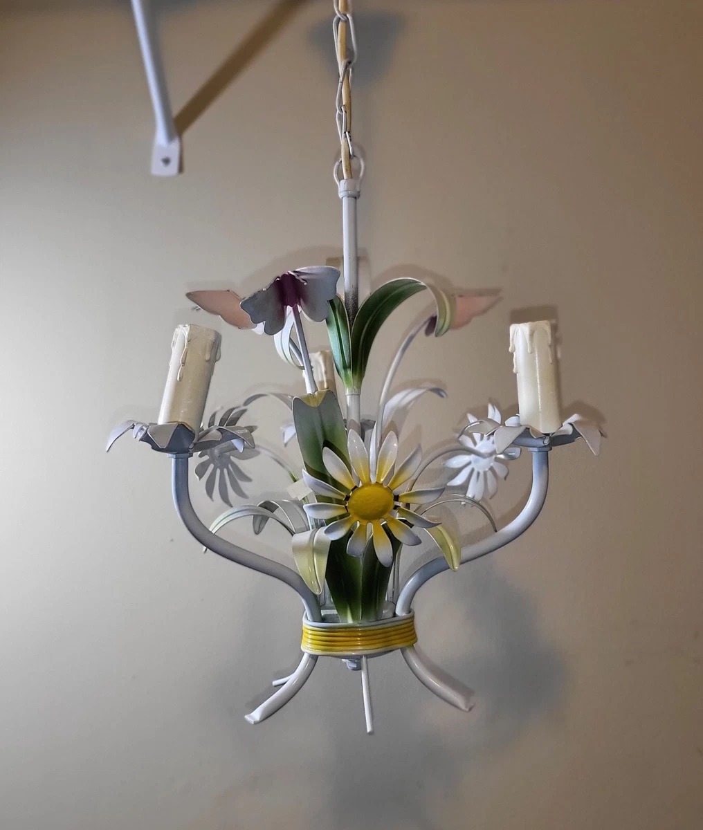 Tole flower chandelier hotsell
