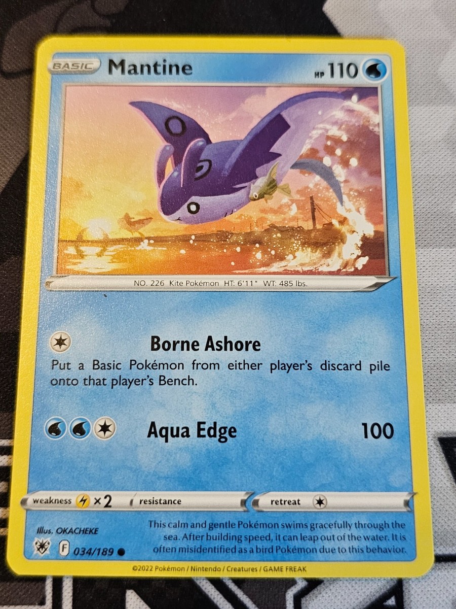 mantine pokemon card price Mantine 034/189 Common 2022 Pokemon TCG