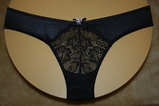 Black Bikini w Shiny Band & Back, Floral Pane...