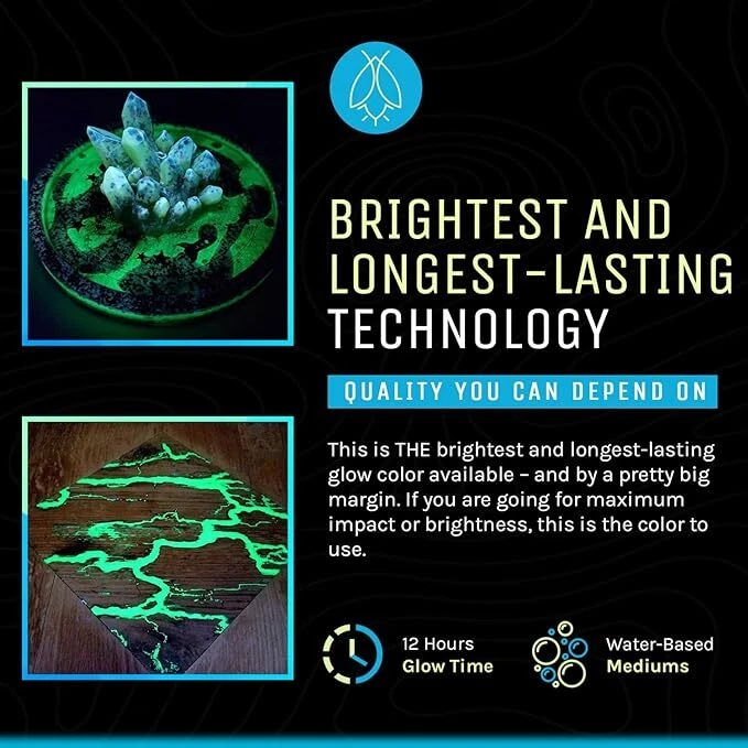 Polvo que brilla en la oscuridad, aluminato de estroncio, pigmento fosforescente - 14 colores Foto 4 de 4