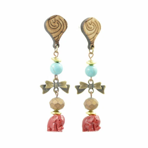 Runde Mode-Ohrschmuck mit Türkis